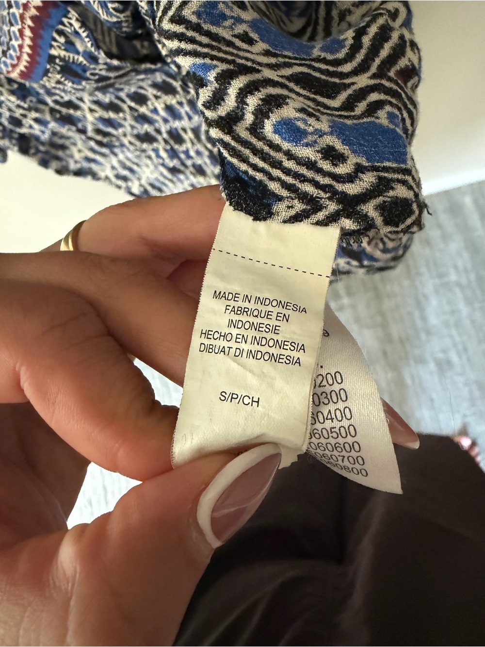 Lucky Brand Blue and Black Boho Peasant Blouse - Picture 3 of 3